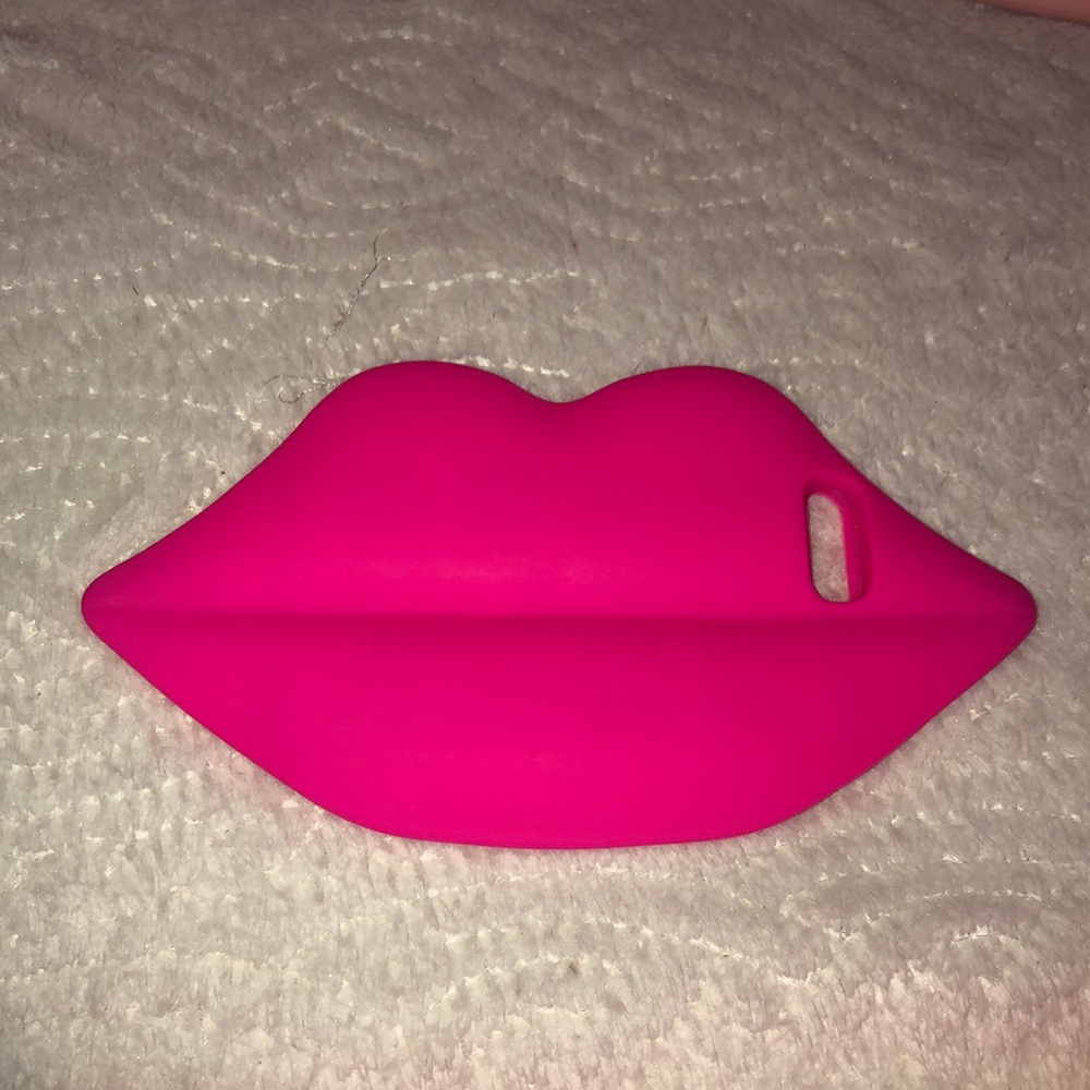 hot pink Lip phone case